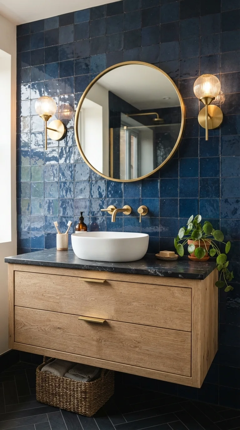 6. Deep Navy Zellige Accents