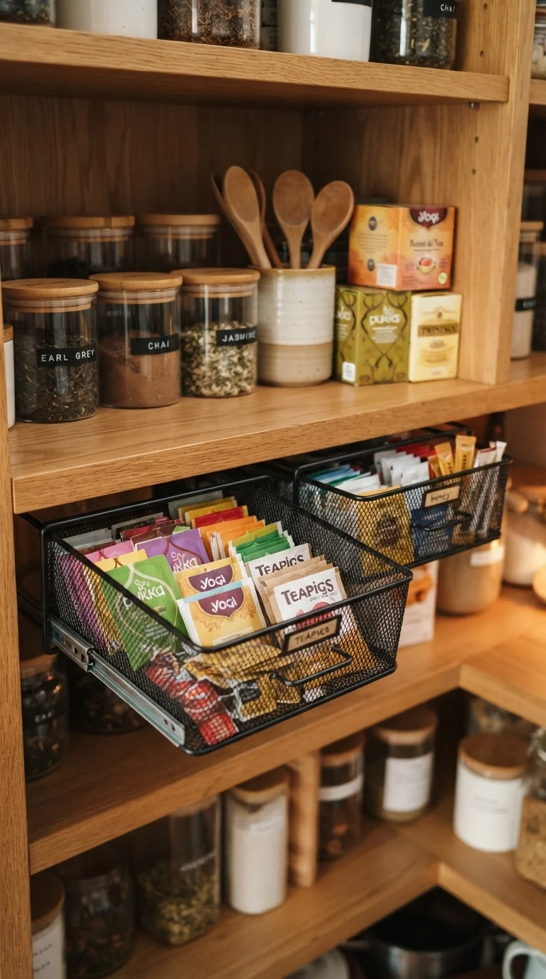 6. Under-Shelf Sliding Drawers for Small Items