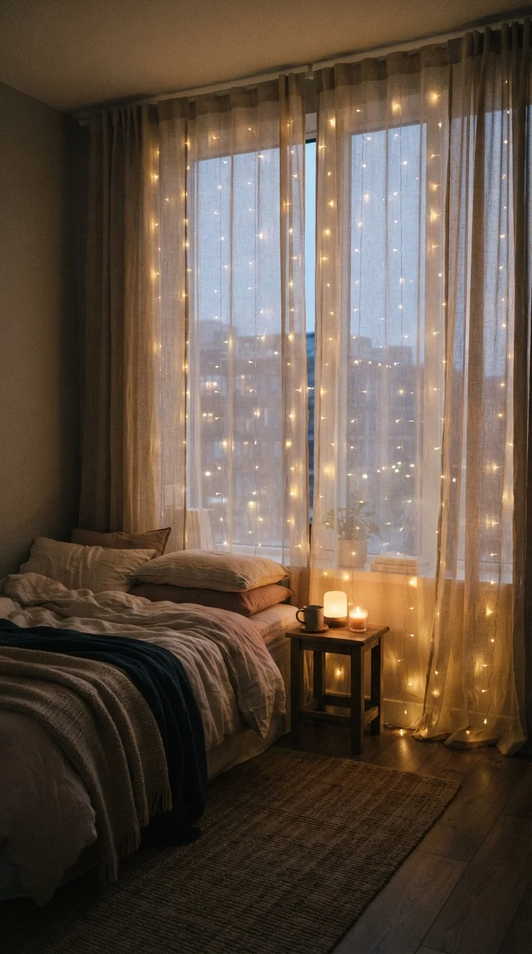 6. Window Frame Curtain Lights