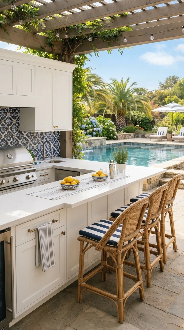 7. Coastal Blue and White Breezeway