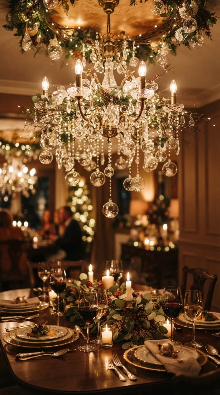 7. Floating Ornaments with Hidden Light Sources