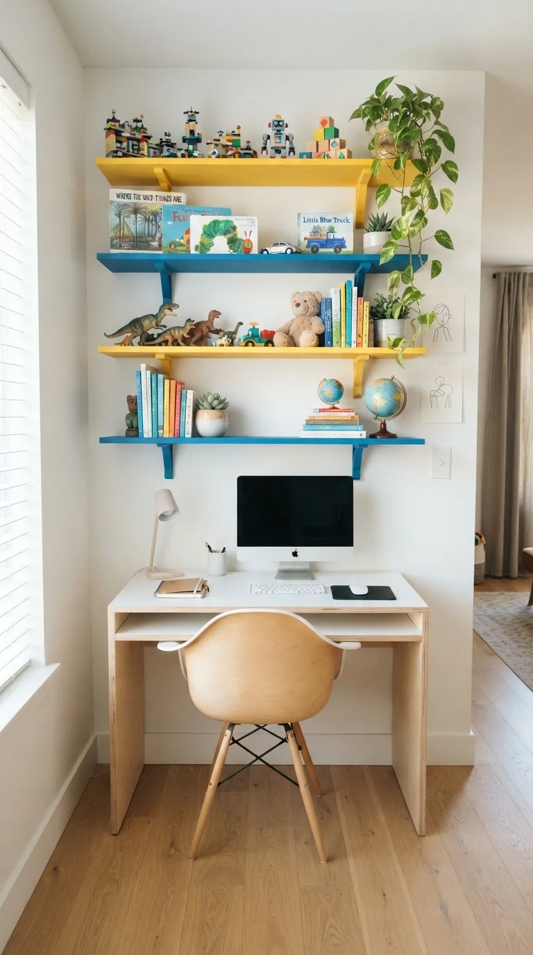 7. Floating Storage and Display Shelves