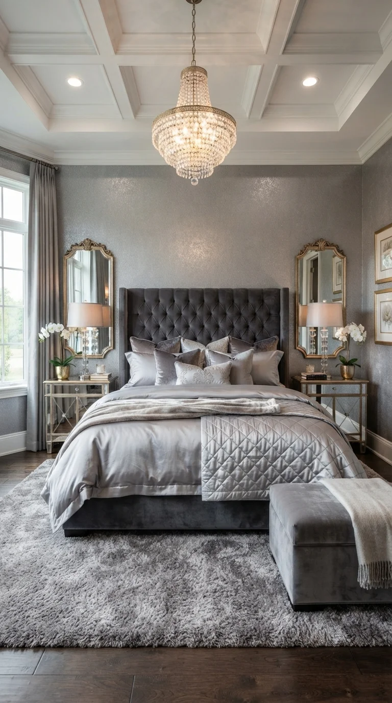 7. Glamorous Gray with Metallic Accents