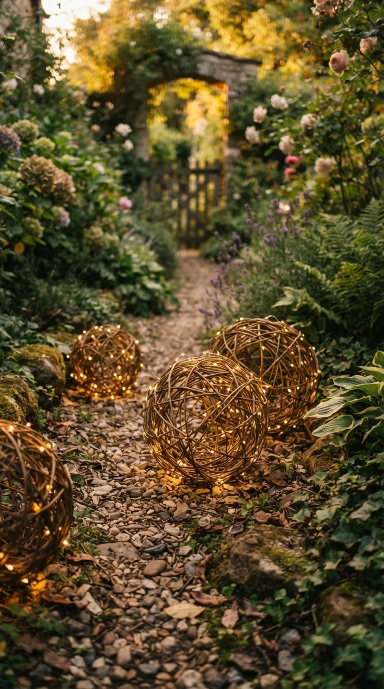 7. Woven Willow Globe Lights