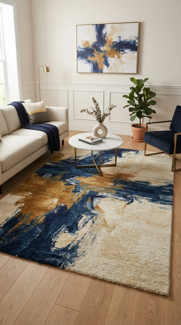 8. Abstract Art-Inspired Area Rugs