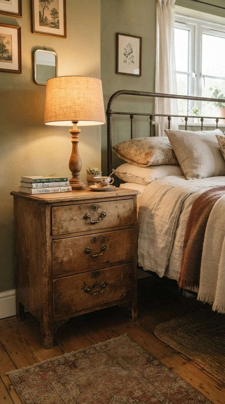 8. Antique Dressers as Modern Nightstands