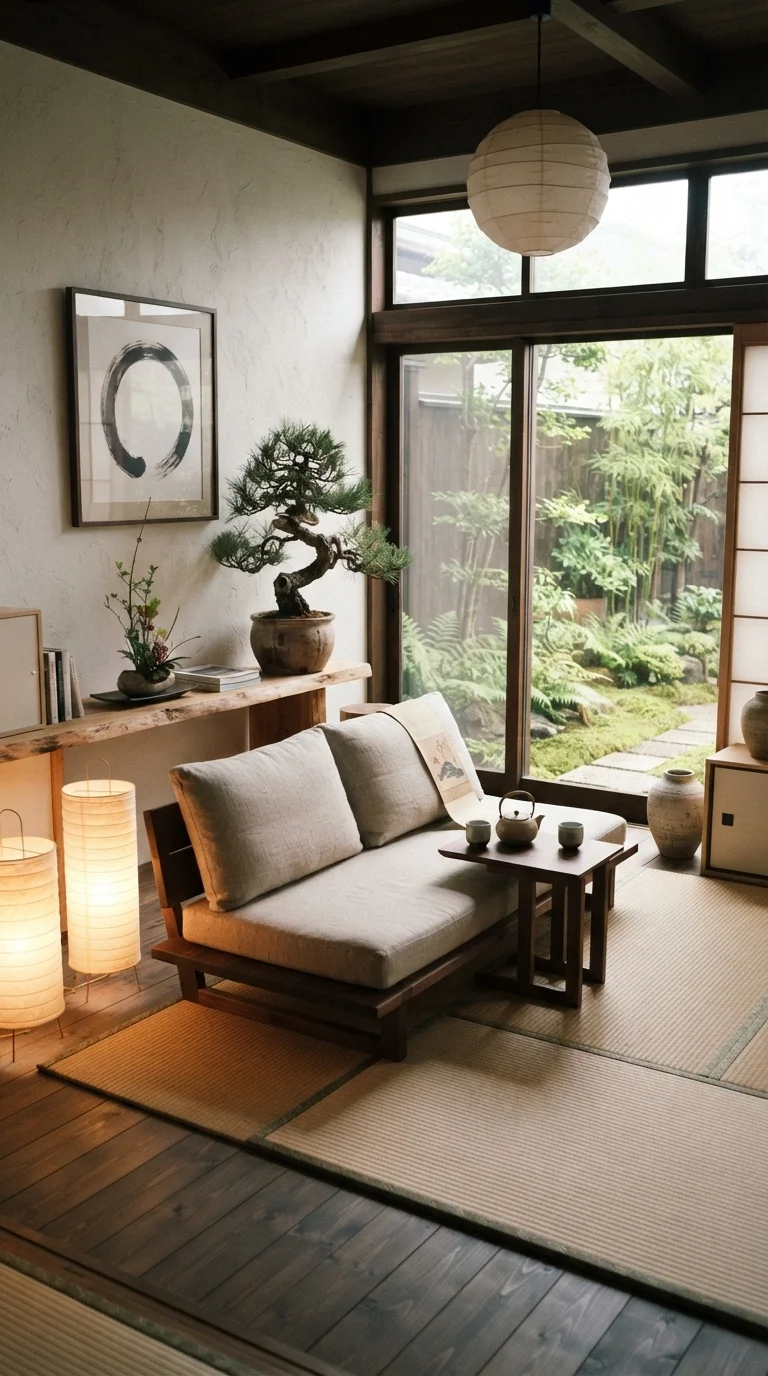 8. Japanese-Inspired Low Profile Seating