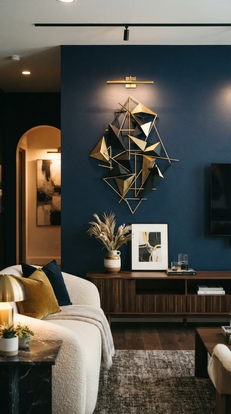 8. Sculptural Metal Wall Art