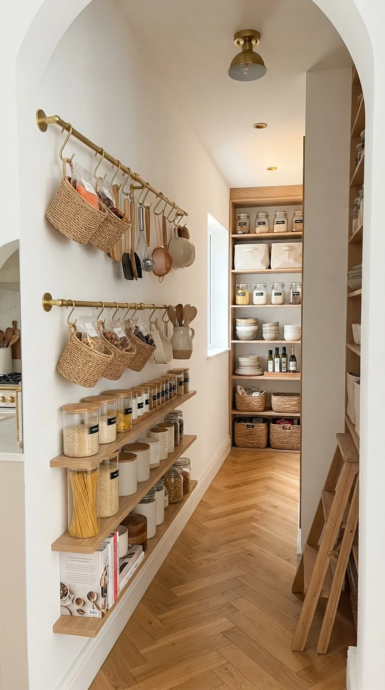 8. The Galley Style With Hanging Rails