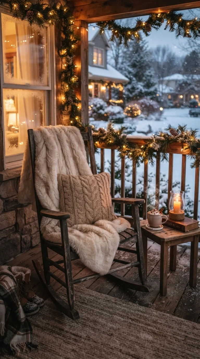 9. Cozy Seating with Faux Fur Throws