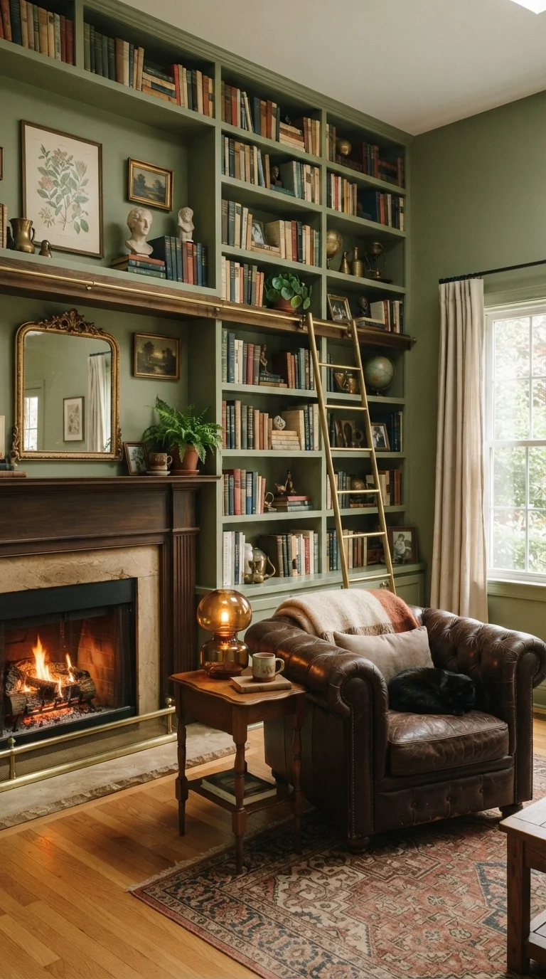 9. Floor-to-Ceiling Built-in Shelving