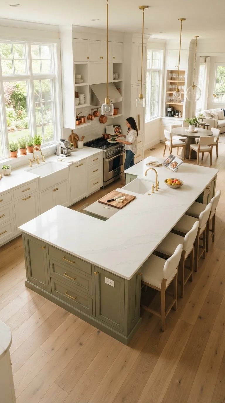 10 Kitchen Layout Ideas for 2026: Best Designs with Islands 9. The U-Shaped Wrap-Around Island