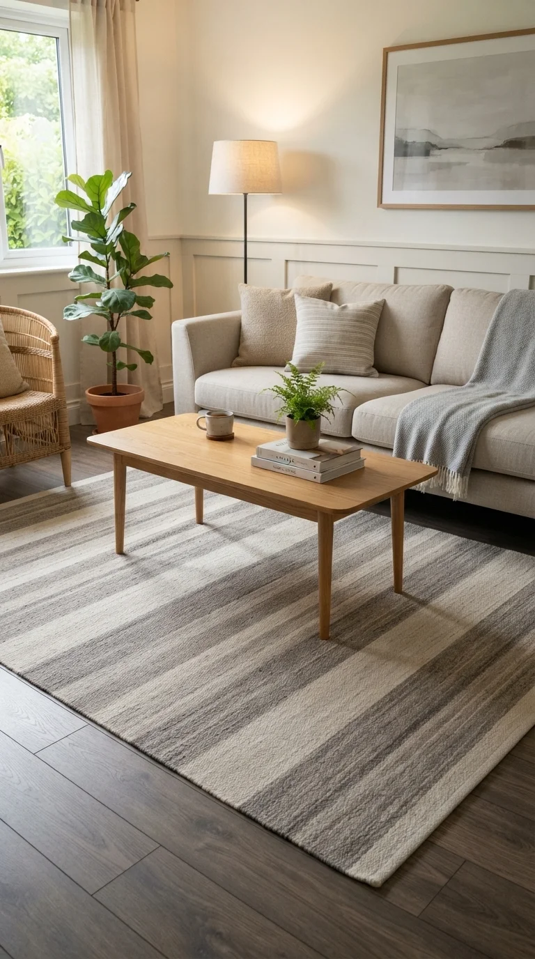 9. Tonal Striped Flat-Weaves