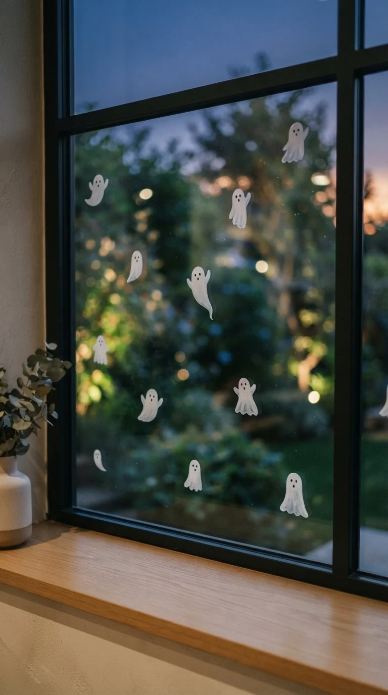 1. Minimalist White Ghost Silhouettes