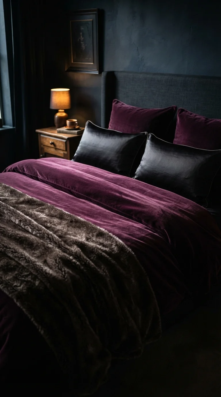 1. Velvet-Drenched Bedding for Maximum Texture