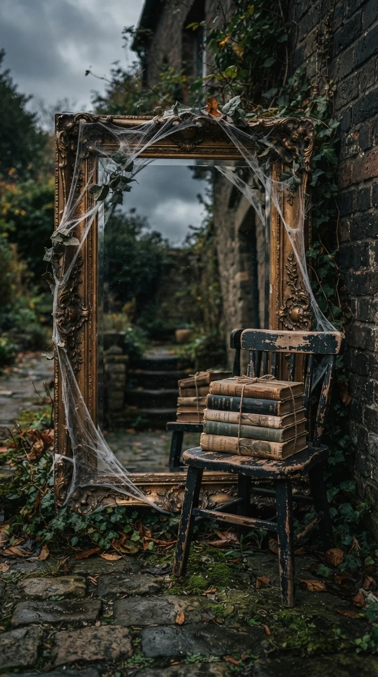 10. Eerie Mirror Porch Vignette