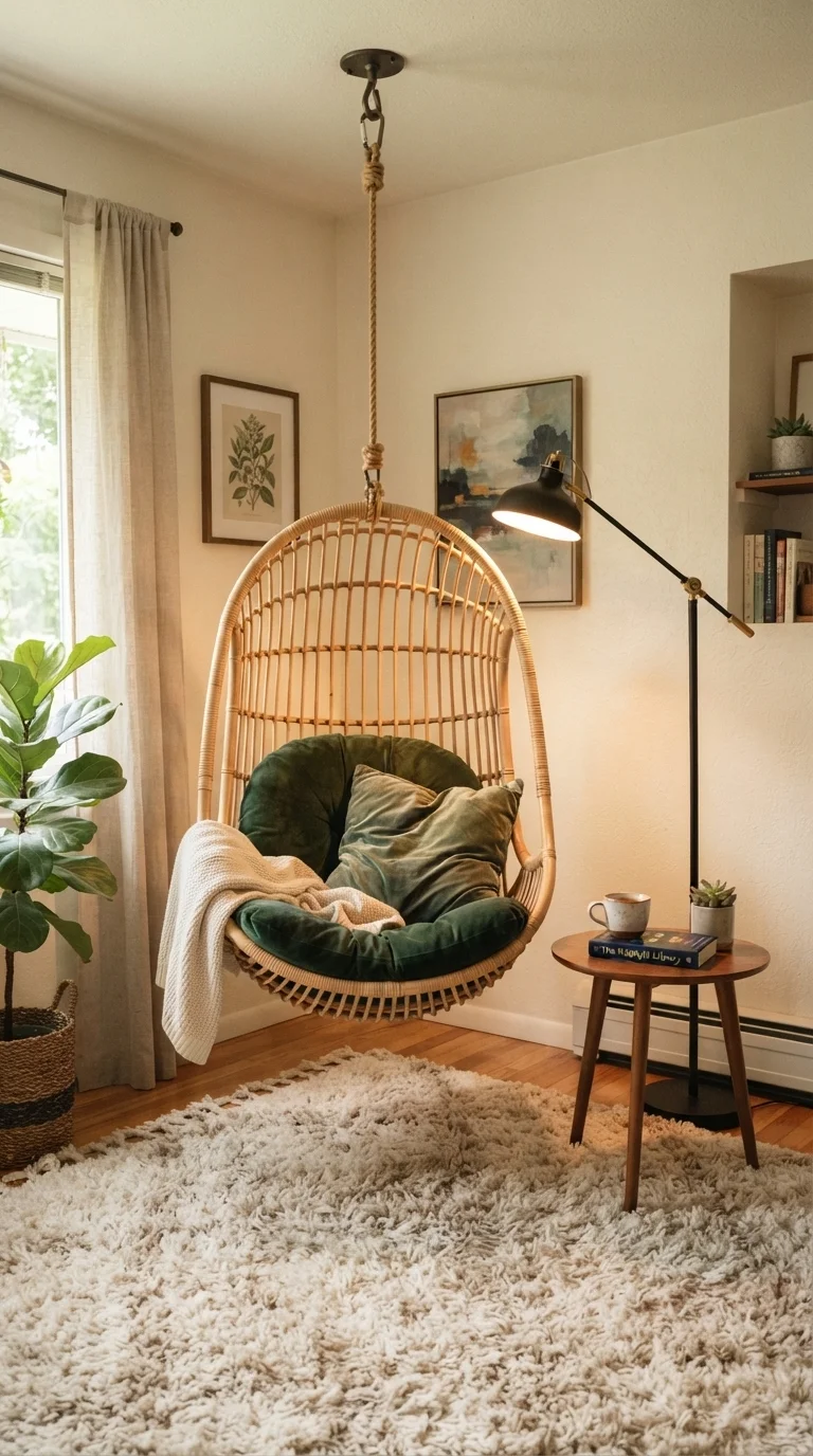 10. The Hanging Rattan Egg Chair