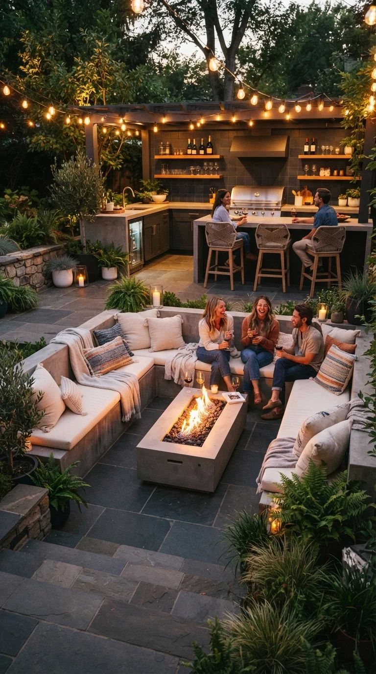 11. Sunken Lounge and Kitchen Integration
