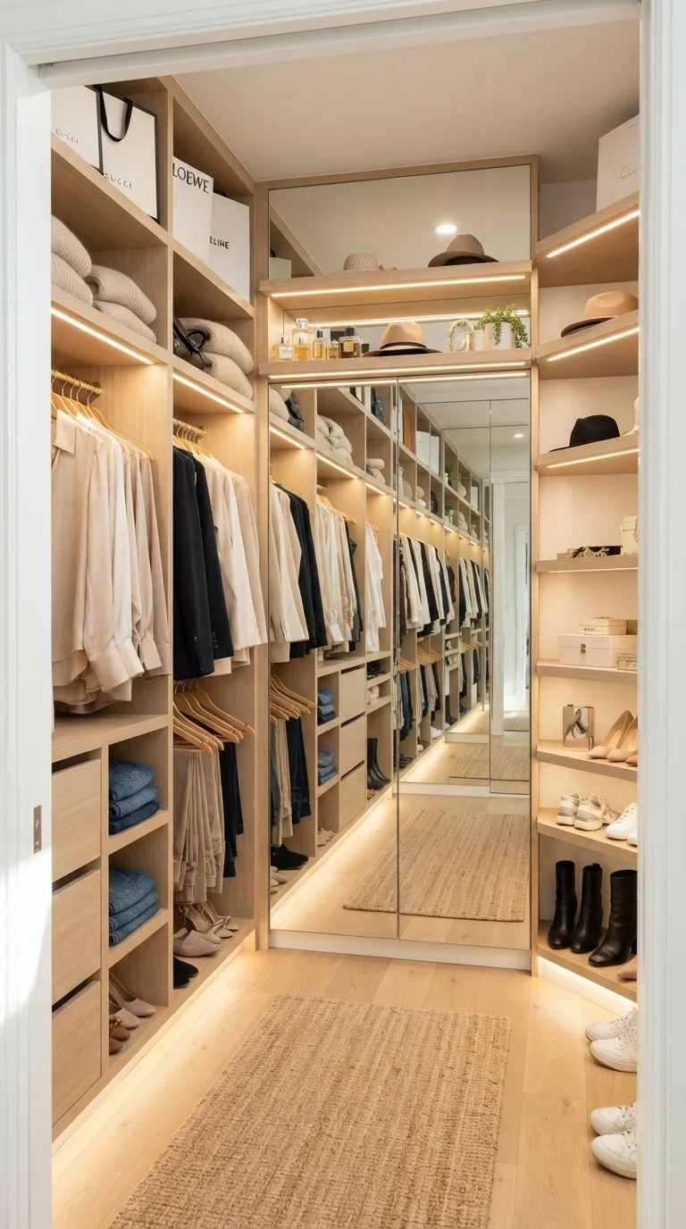 12. Mirror-Backed Wall Panels