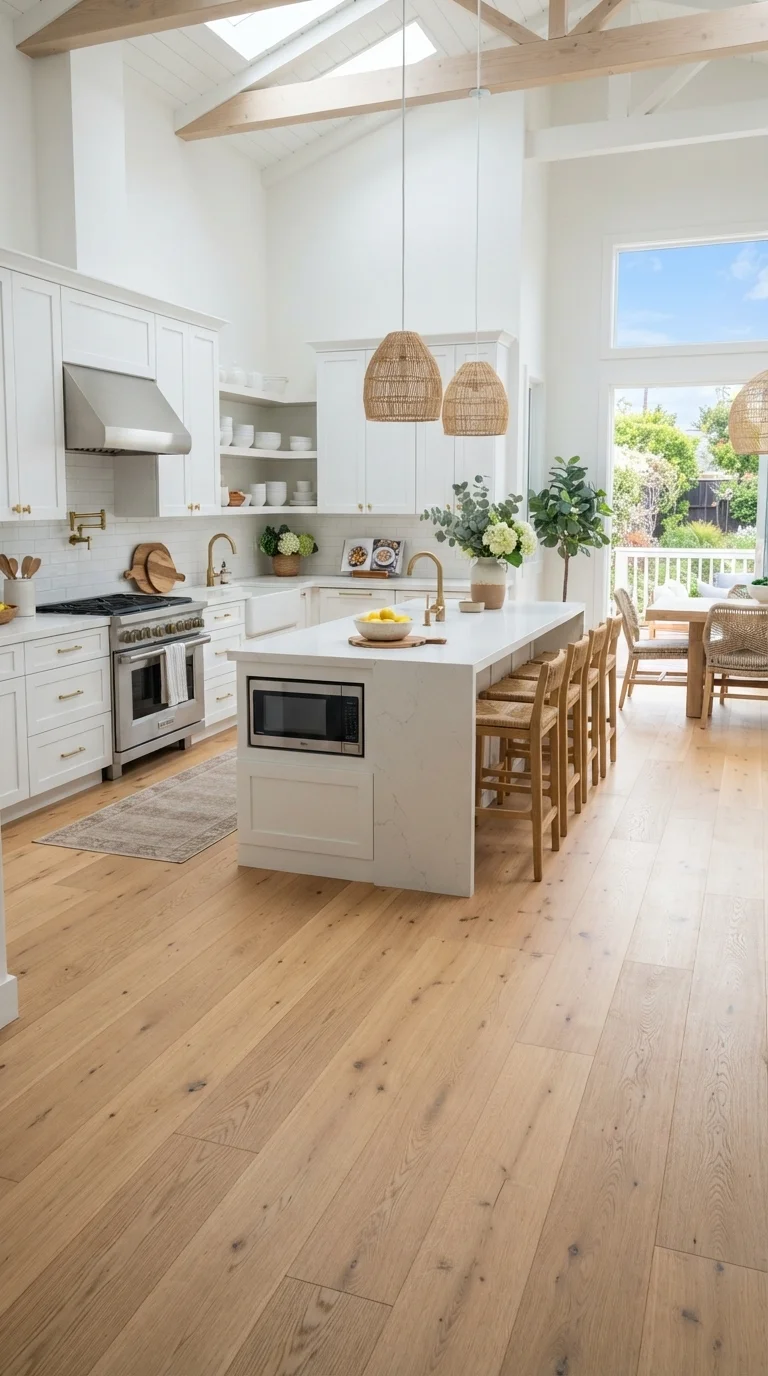3. Reclaimed Light Oak Flooring