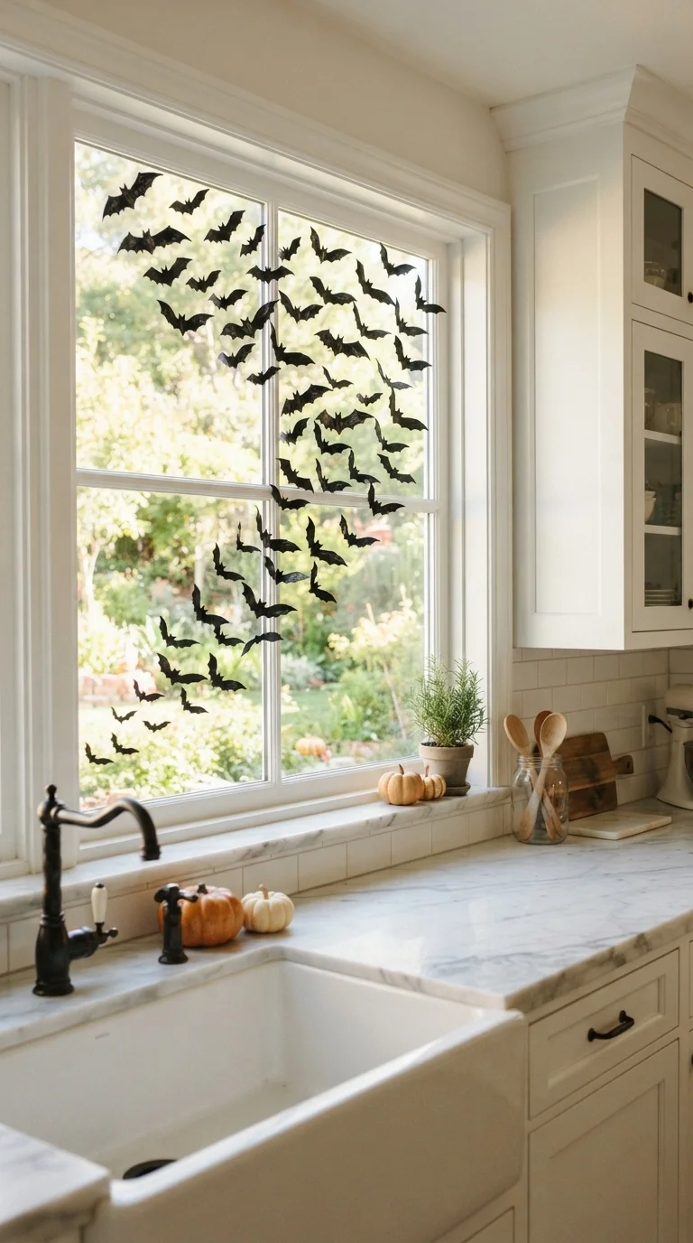 3. Whimsical Flying Bat Swarms