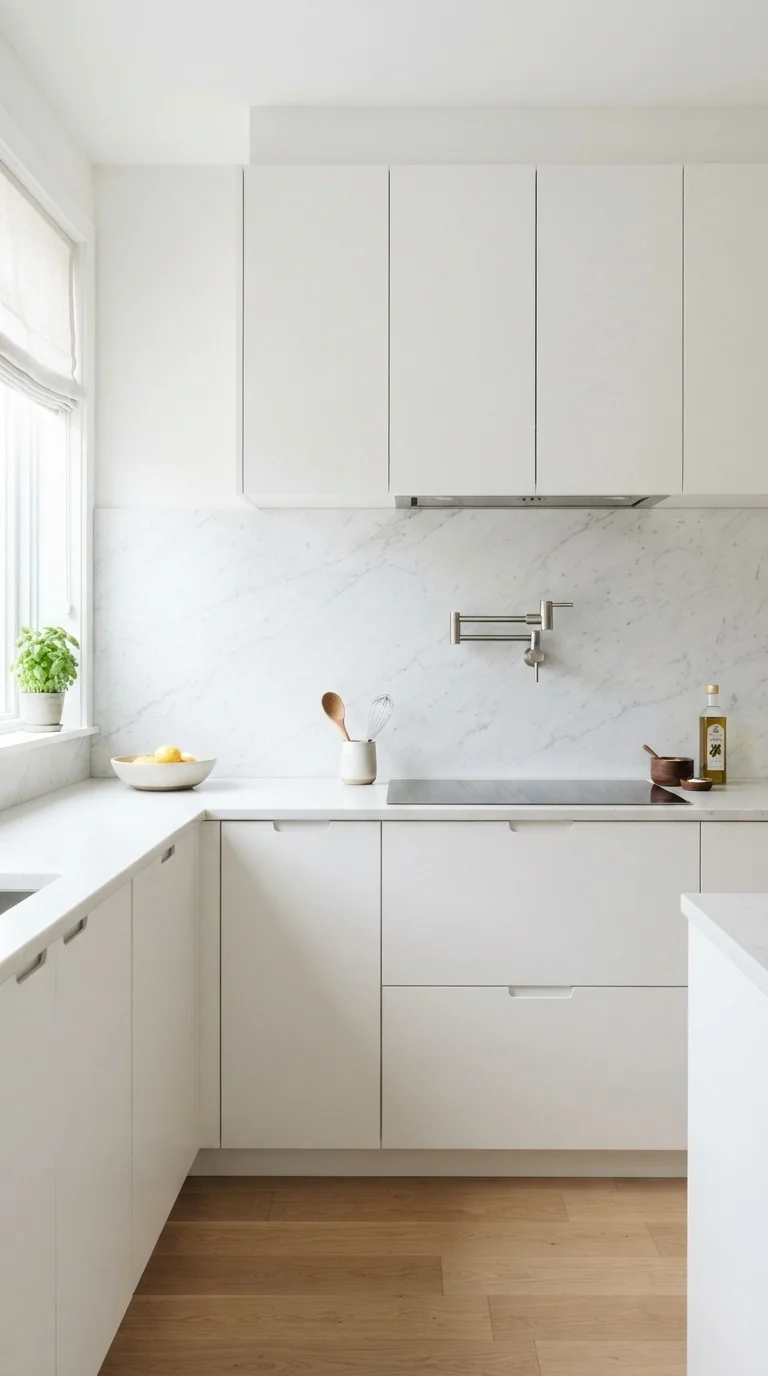 4. Honed Marble Backsplashes