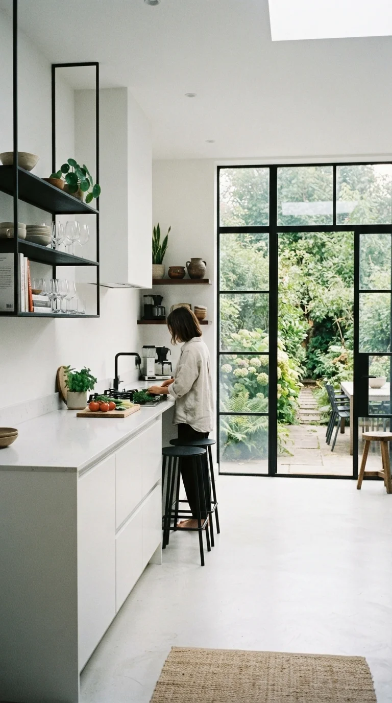 4. Industrial Black Metal Frame Windows