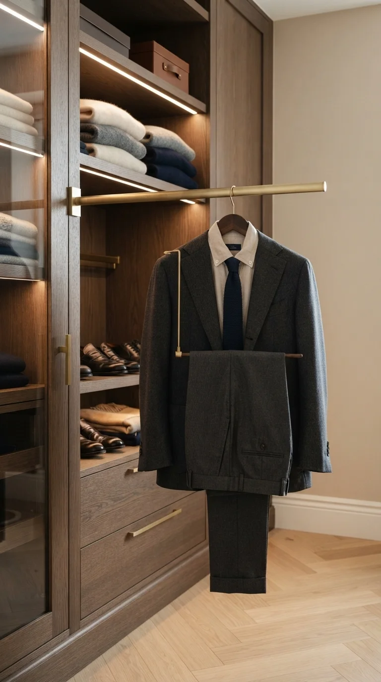 4. Pull-Out Valet Rods for Daily Planning