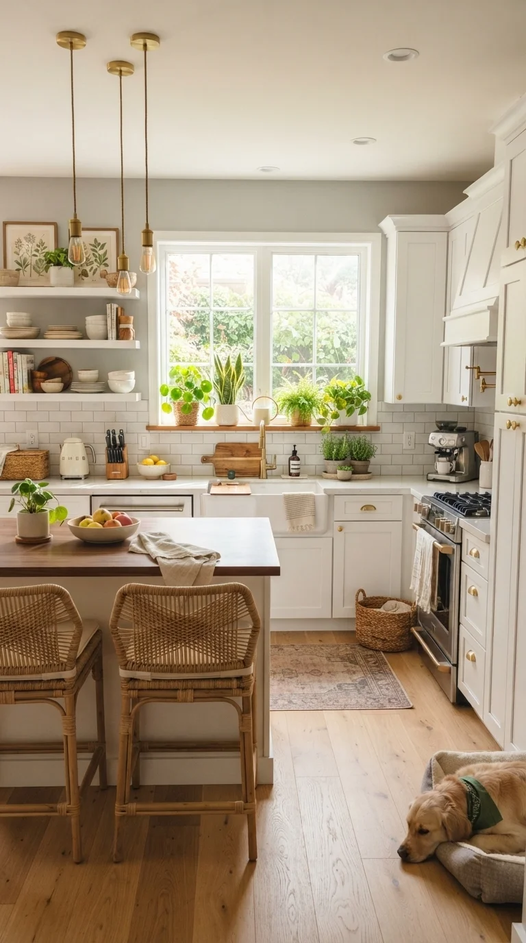 5. Light Gray Walls with White Cabinetry