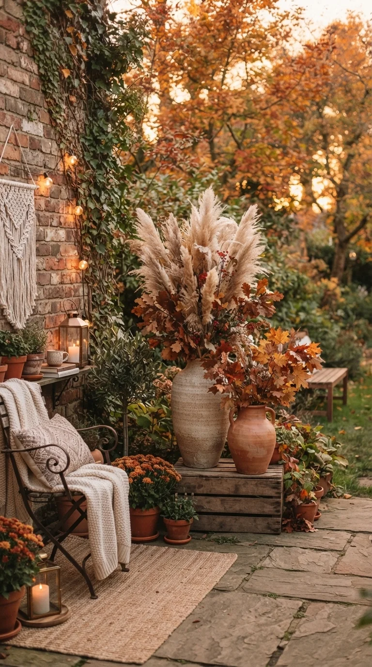 9 Fall Backyard Party Ideas 2026 for Cozy Gatherings 6. Foraged Greenery and Dried Florals