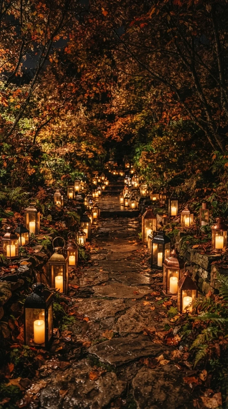 9 Fall Backyard Party Ideas 2026 for Cozy Gatherings 7. Ambient Lantern Clusters