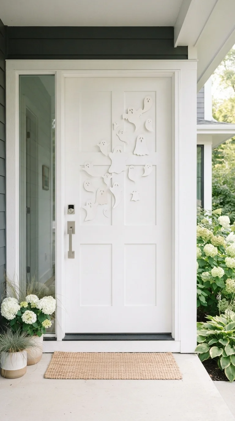 7. Monochromatic White Ghostly Silhouettes