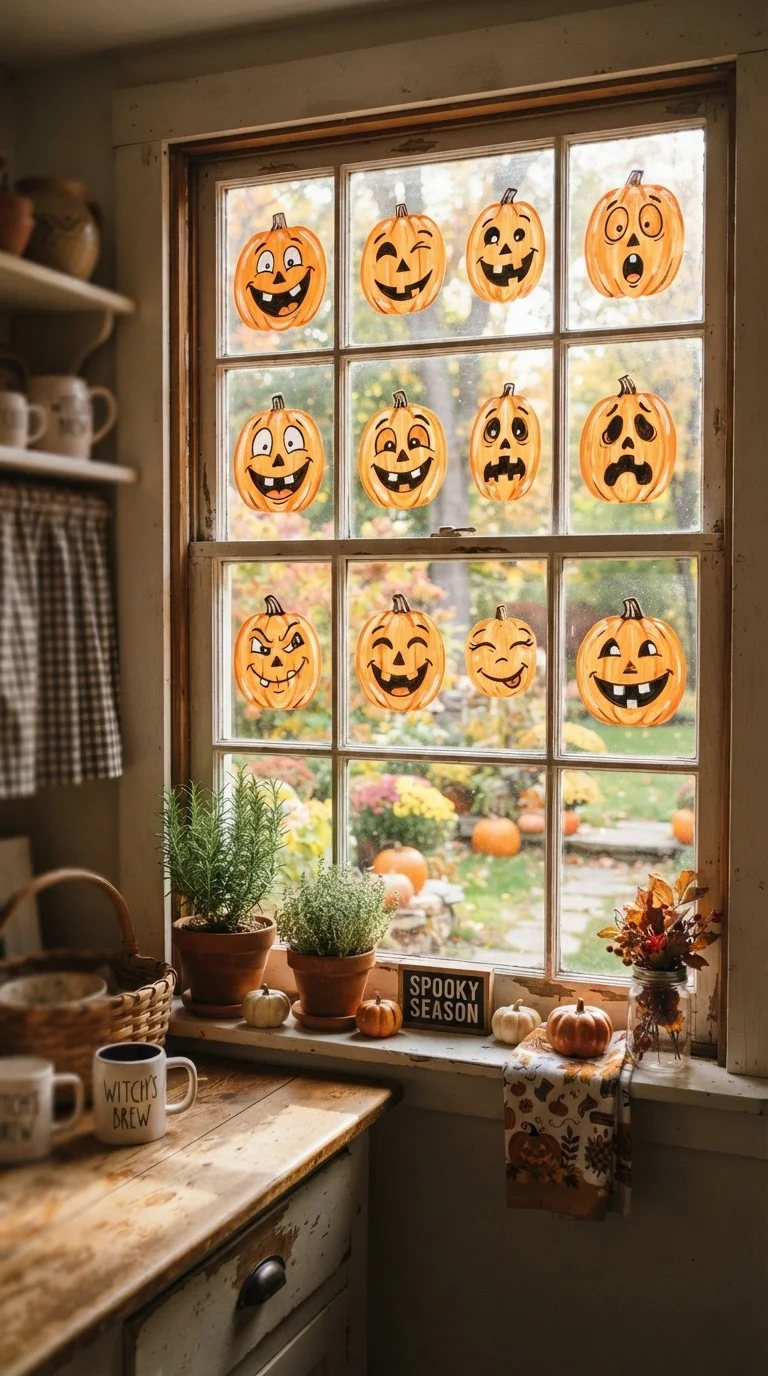 8. Hand-Drawn Jack-O-Lantern Faces