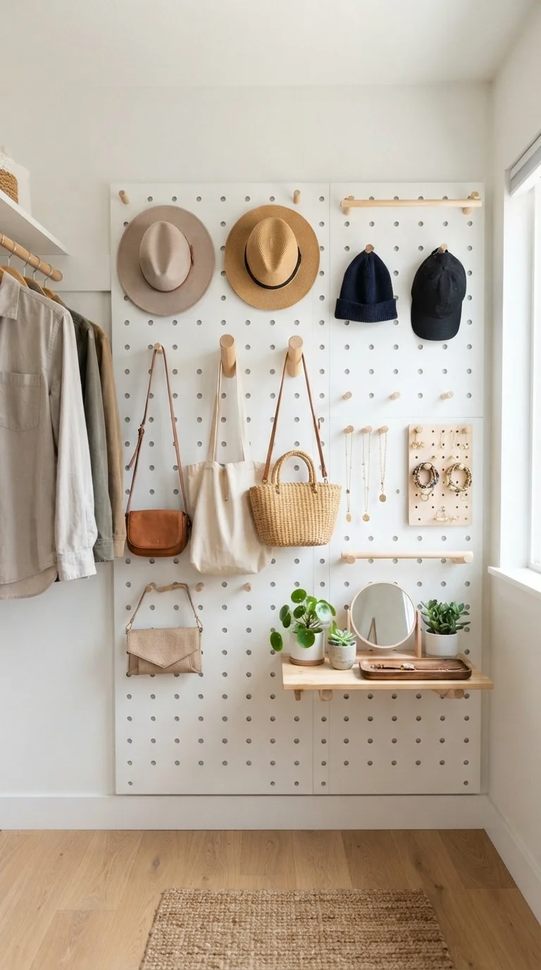 9. Wall-Mounted Pegboard Systems