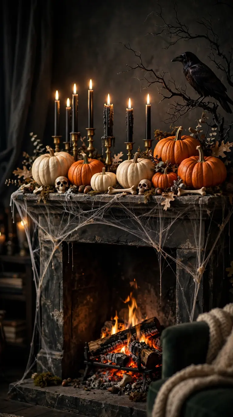 18 Halloween Mantel Decor Ideas for a Spooky Focal Point