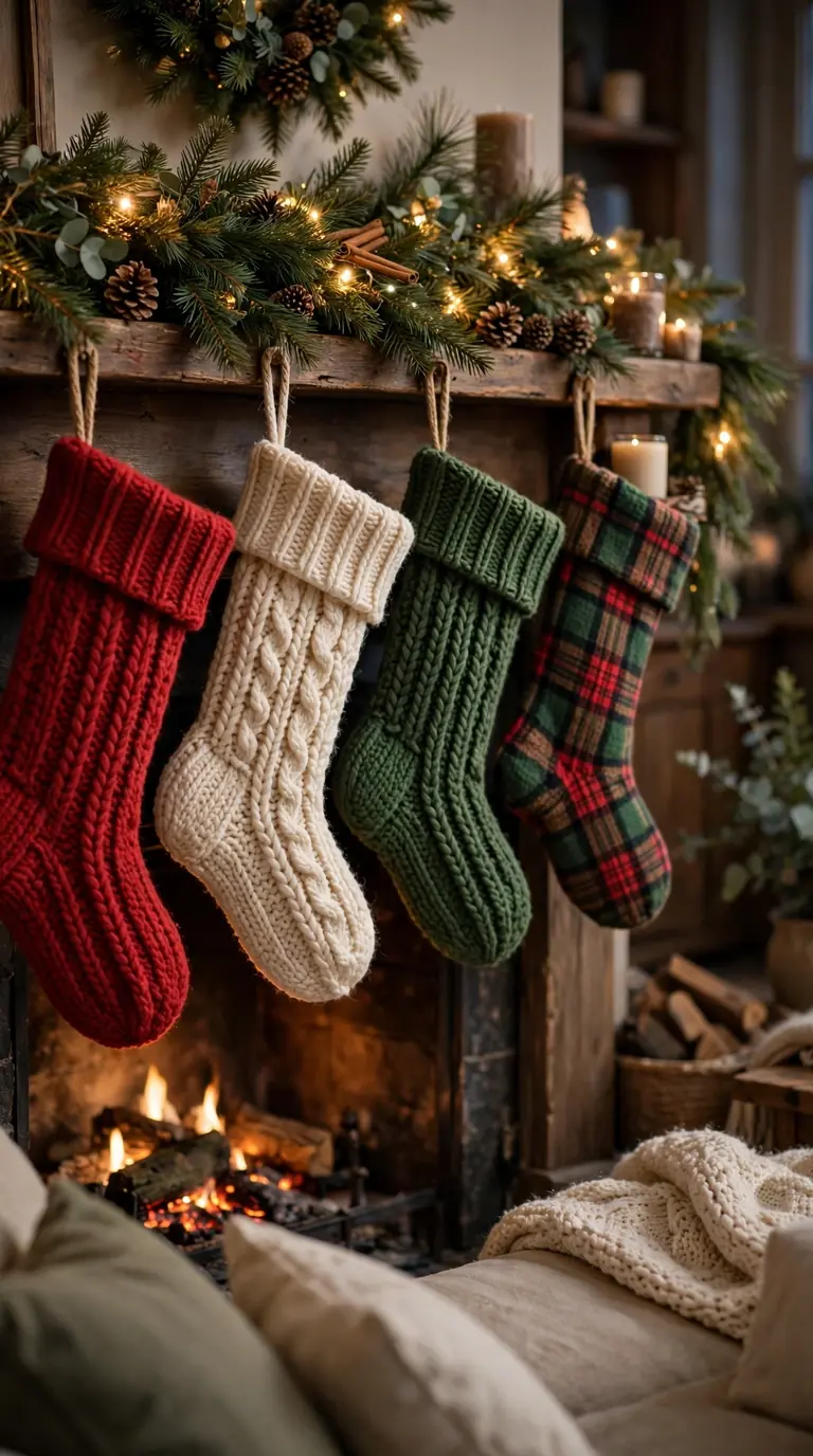 17 Christmas Stocking Ideas for a Charming Mantel