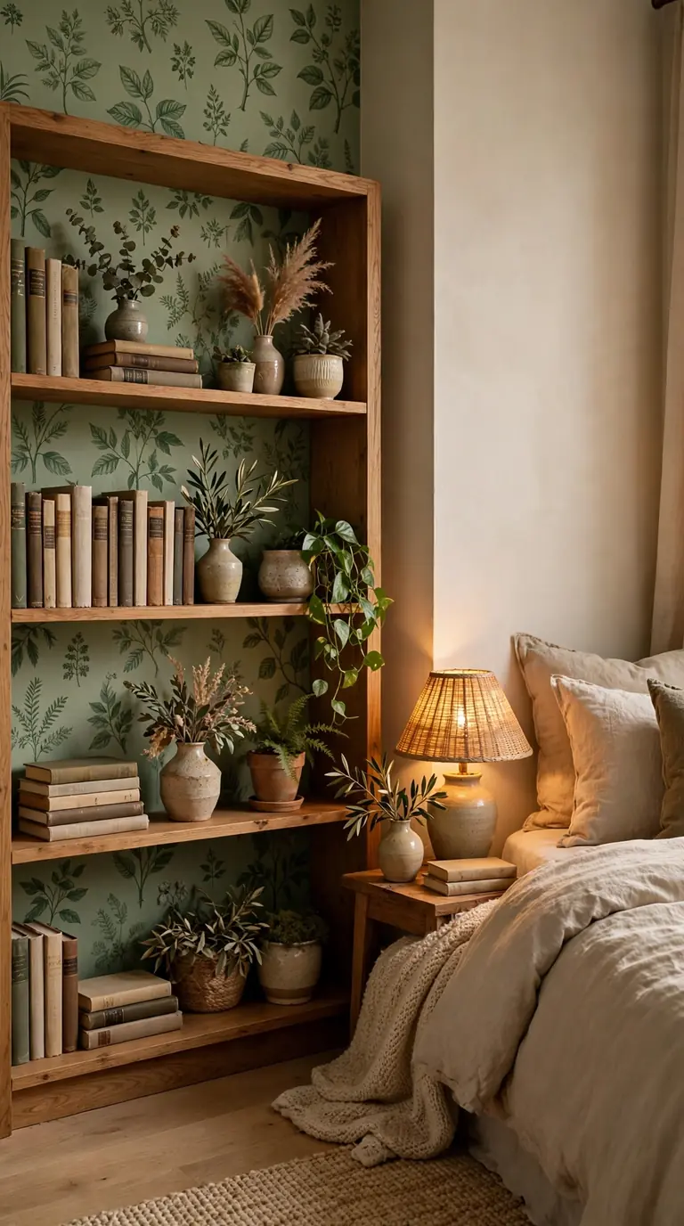 17 Shelf Wallpaper Ideas to Transform Boring Shelves