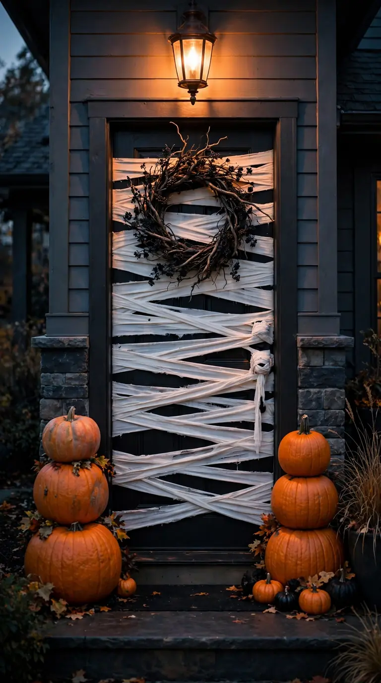 20 Halloween Door Decorations to Spook Your Guests